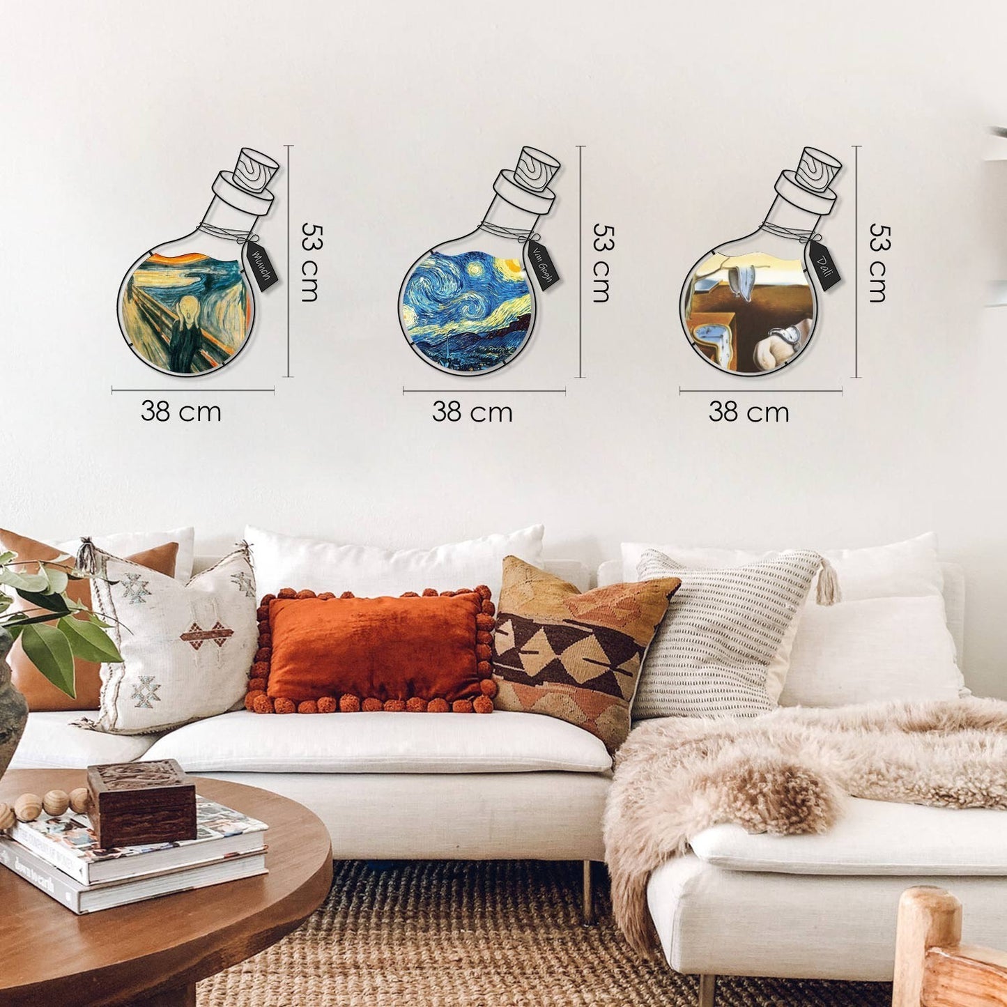 Metalna zidna dekoracija Art Potion Set of 3 Metal Wall Art - APT710
