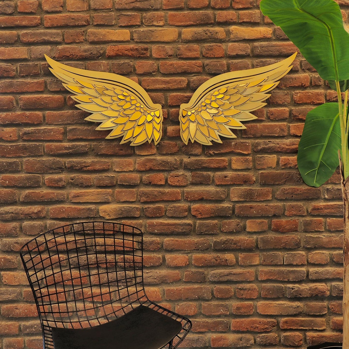 Metalna zidna dekoracija Angel Wings Metal Wall Art Set - APT705