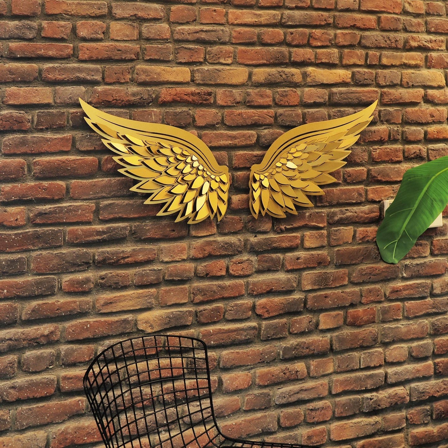 Metalna zidna dekoracija Angel Wings Metal Wall Art Set - APT705