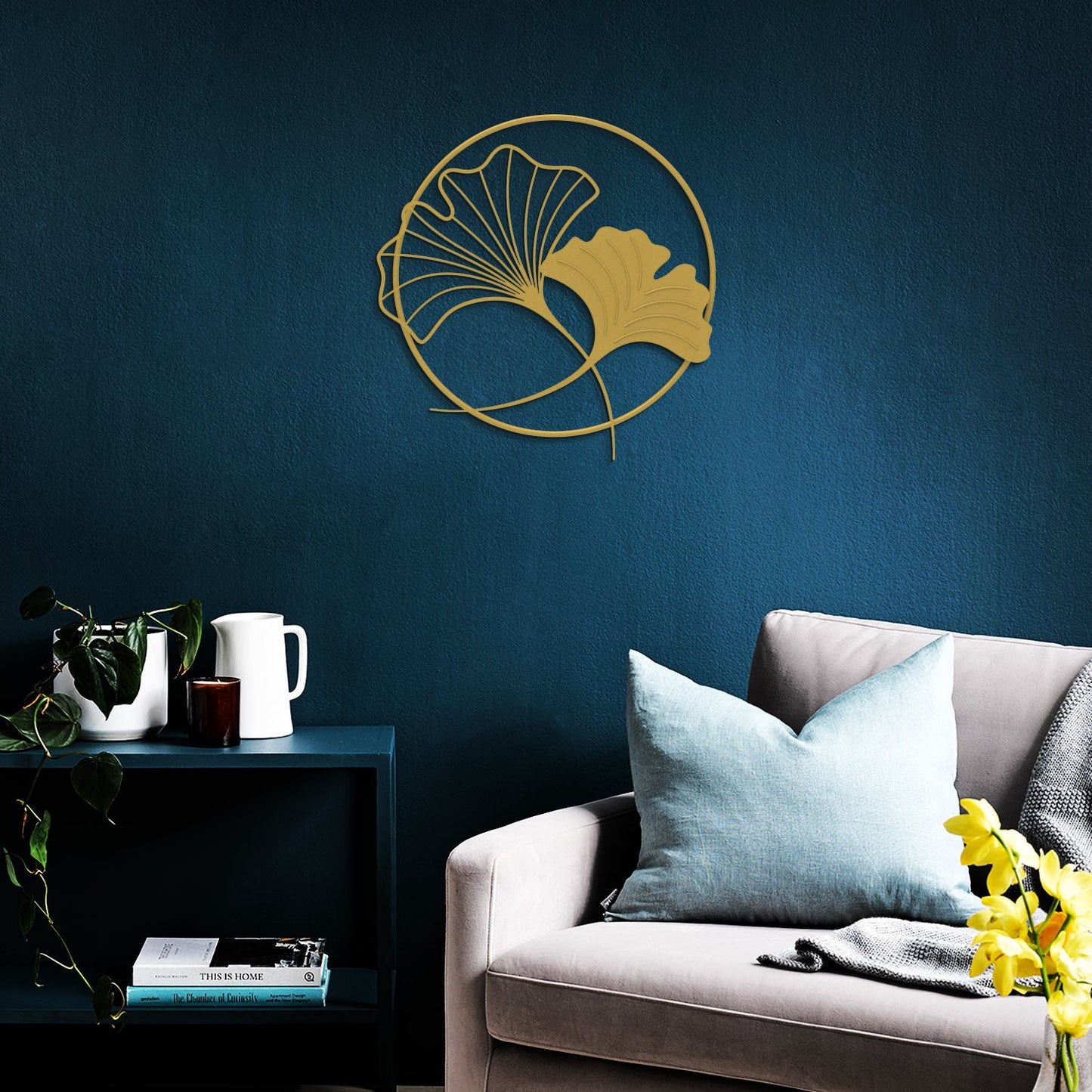 Metalna zidna dekoracija Ginkgo Leaf Metal Wall Art - APT620