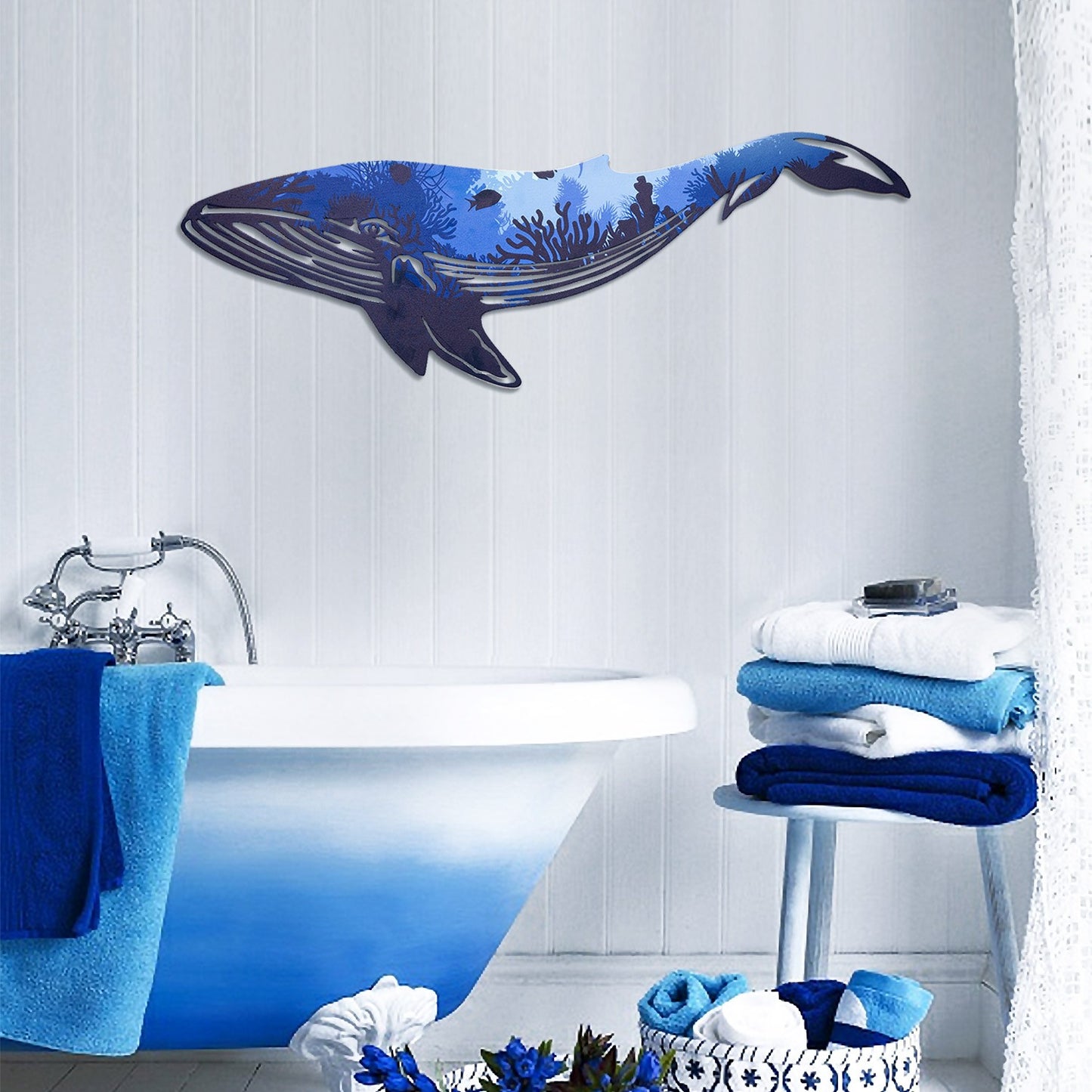 Metalna zidna dekoracija Reef Whale Metal Wall Art - APT651