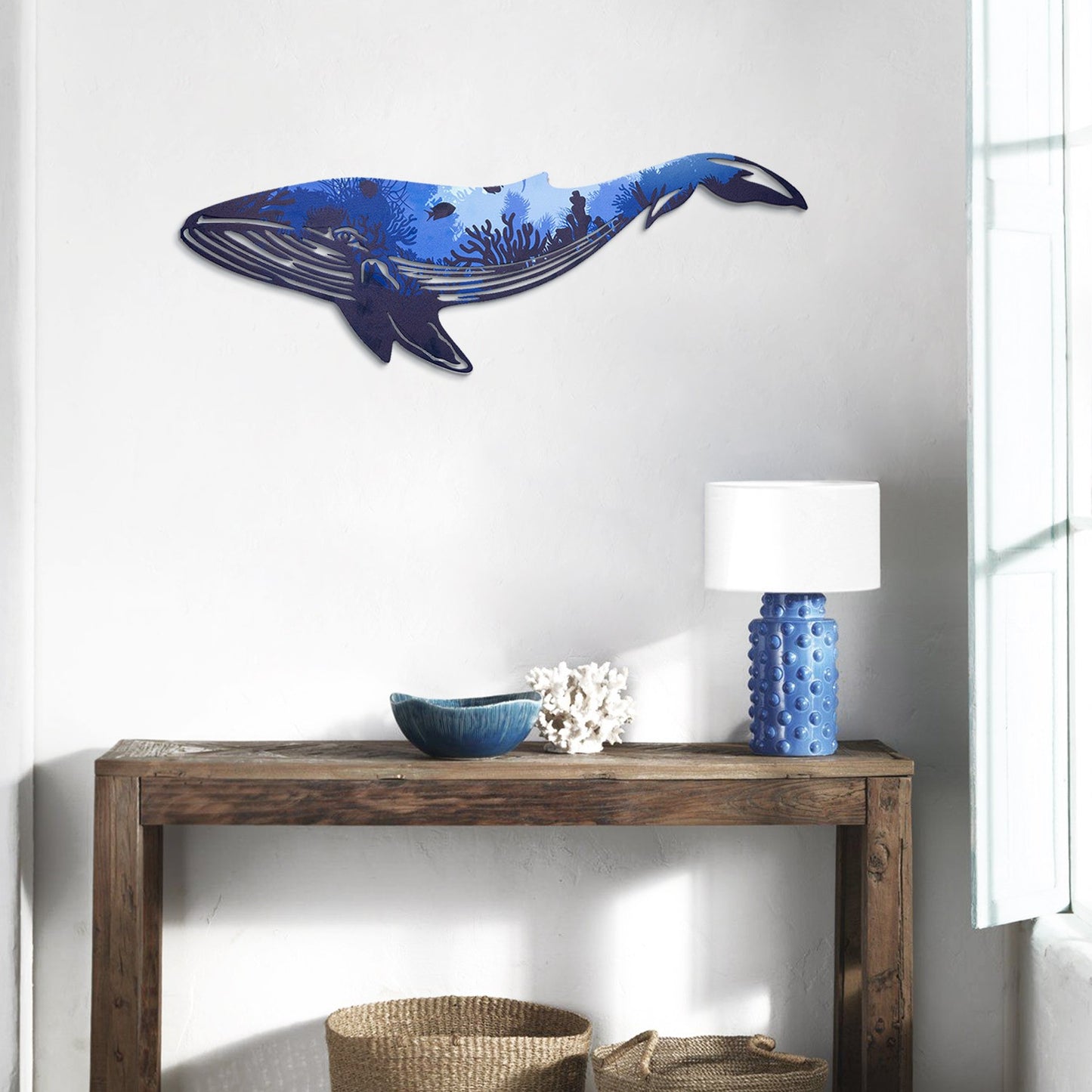 Metalna zidna dekoracija Reef Whale Metal Wall Art - APT651
