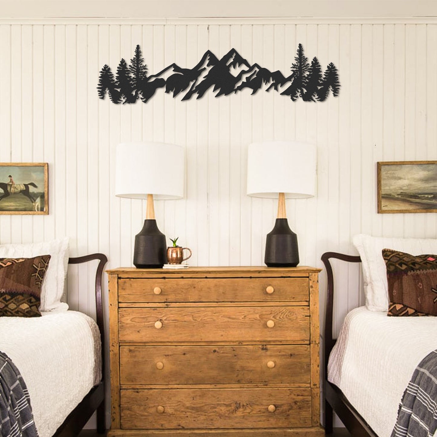 Metalna zidna dekoracija Mountains Metal Wall Art - APT630