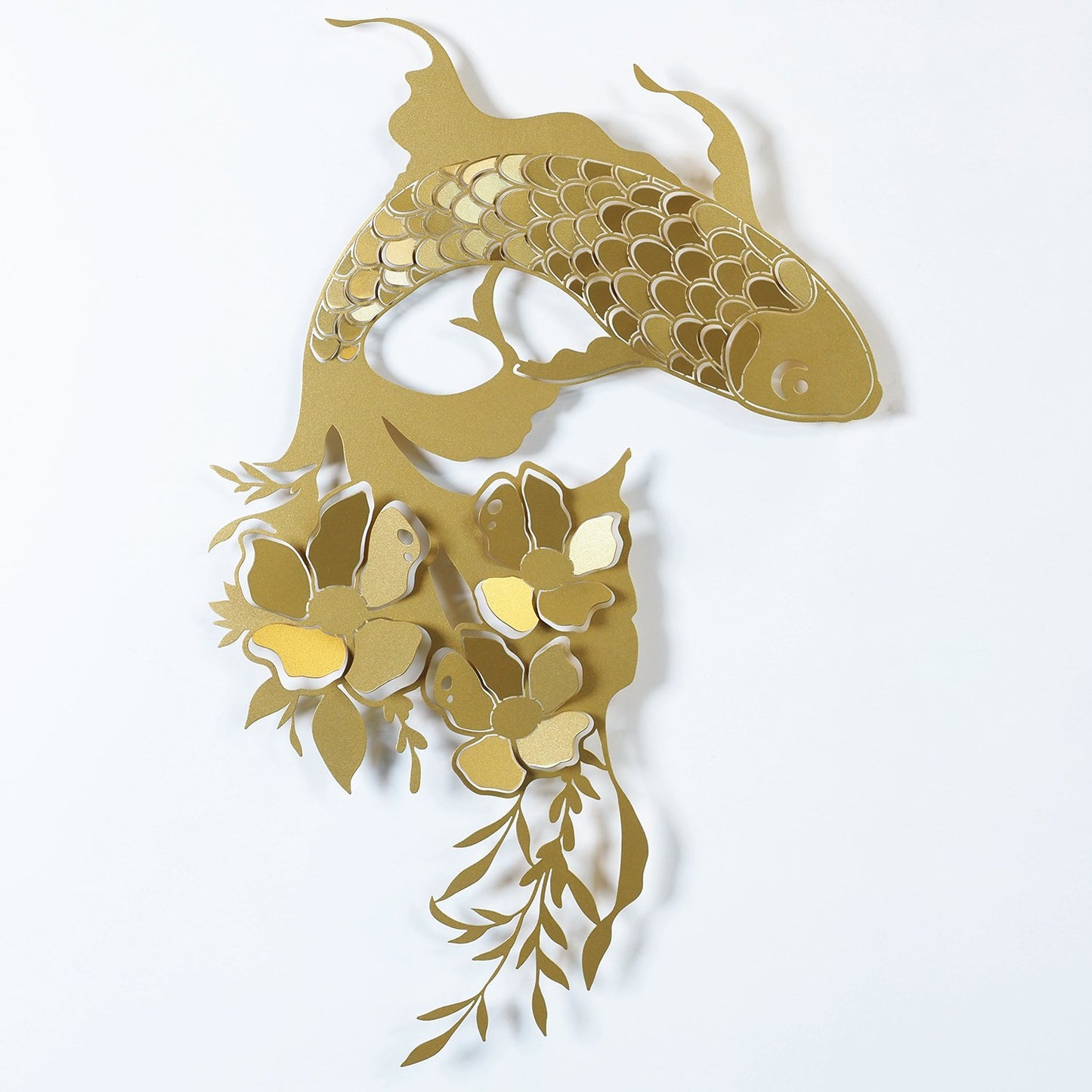 Metalna zidna dekoracija Carpa Koi- APT748 M - Gold