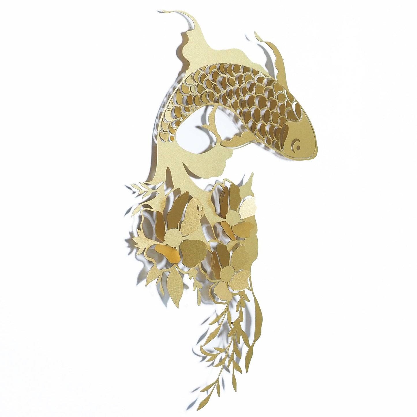 Metalna zidna dekoracija Carpa Koi- APT748 M - Gold