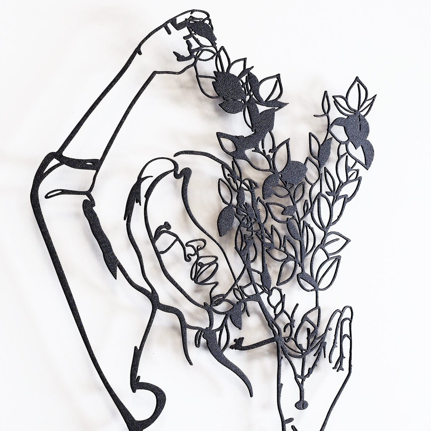 Metalna zidna dekoracija Coffee Girl Line Art- APT744 M