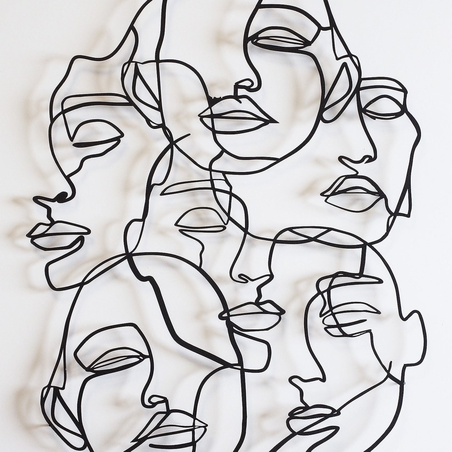 Metalna zidna dekoracija Faces Line Art- APT743 S