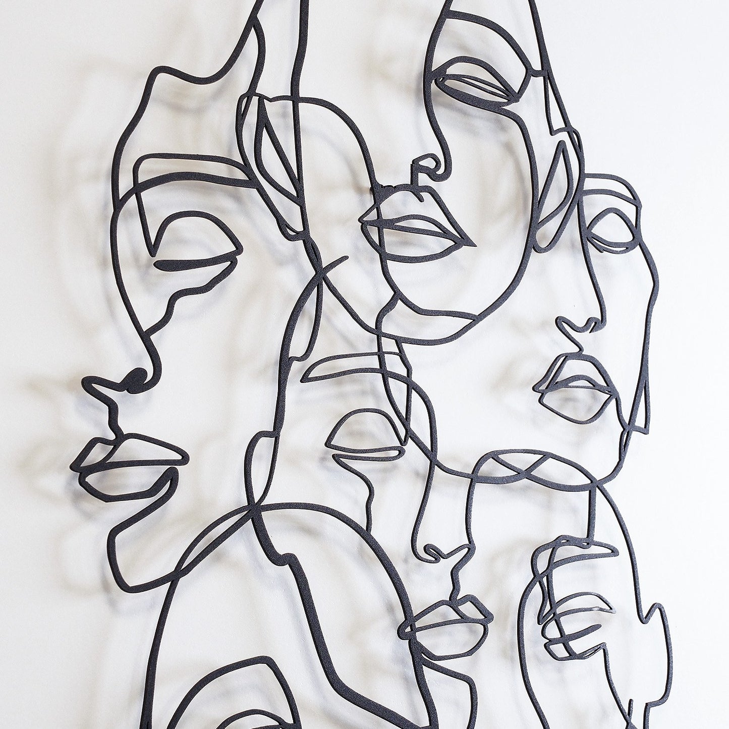 Metalna zidna dekoracija Faces Line Art- APT743 M