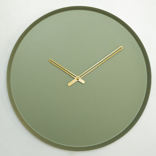 Ukrasni metalni zidni sat Earthy Metal Wall Clock - APS111 - zeleno