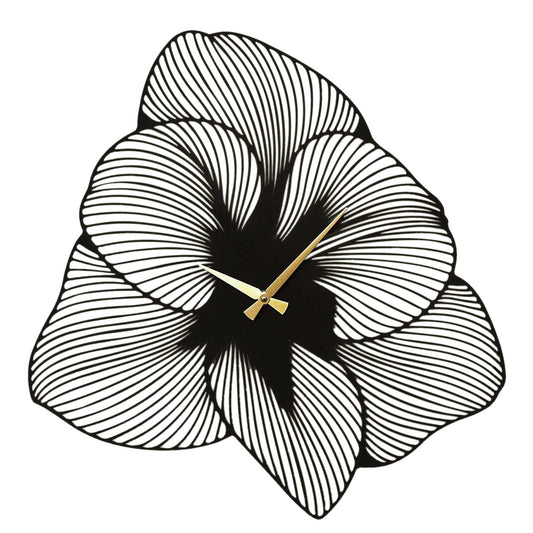 Sat metalni zidni dekorativni, Azalea Metal Wall Clock - APS039 70 - Black