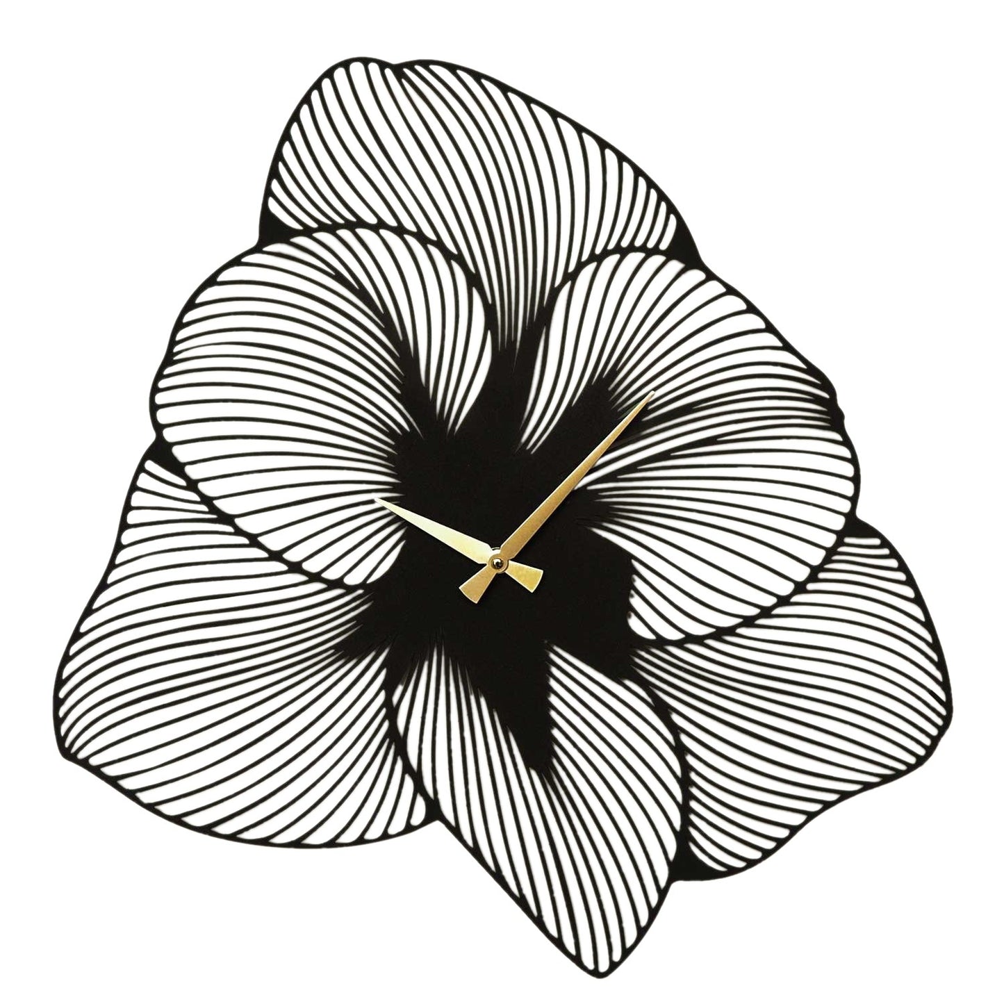 Sat metalni zidni dekorativni, Azalea Metal Wall Clock - APS039 70 - Black