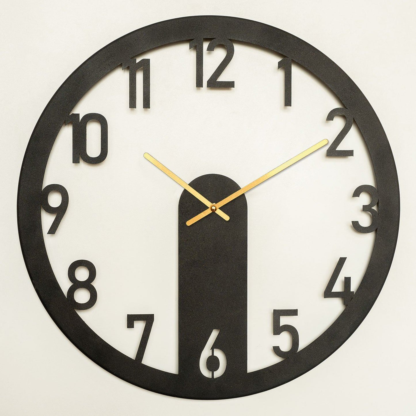 Ukrasni metalni zidni sat Mood Metal Wall Clock - APS114 - crna