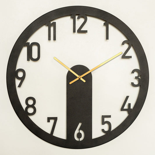 Ukrasni metalni zidni sat Mood Metal Wall Clock - APS114 - crna