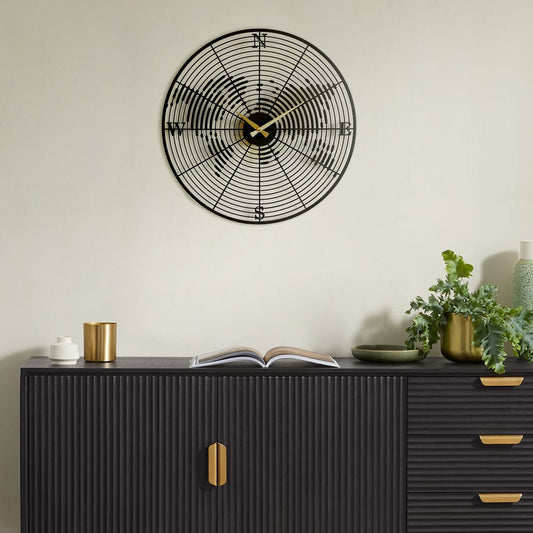 Ukrasni metalni zidni sat Coordinate Metal Wall Clock - APS018