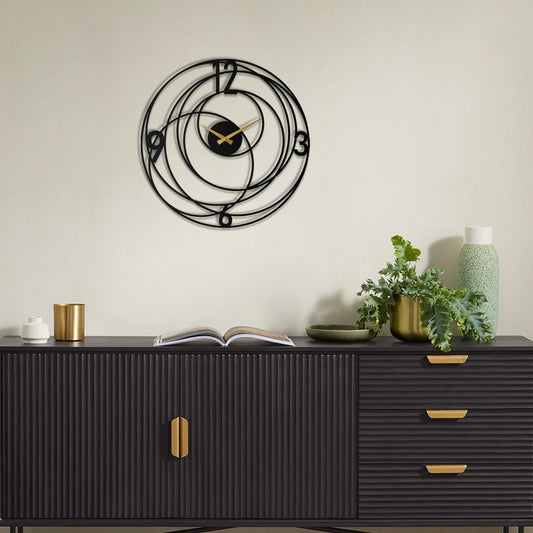 Ukrasni metalni zidni sat Big Bang Metal Wall Clock - APS027