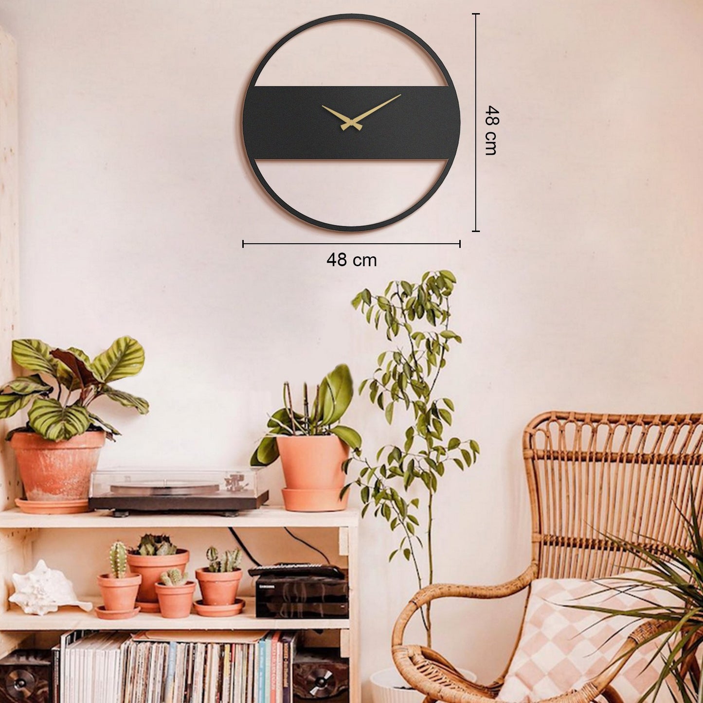 Ukrasni metalni zidni sat Stripe Metal Wall Clock - APS103