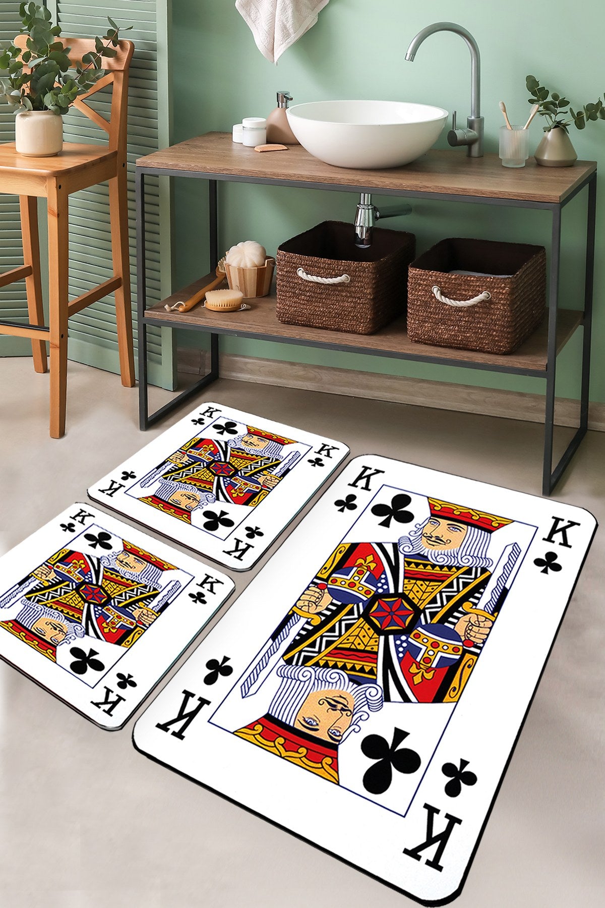 Set kupaonskih prostirki (3 komada) Karo Playing Card