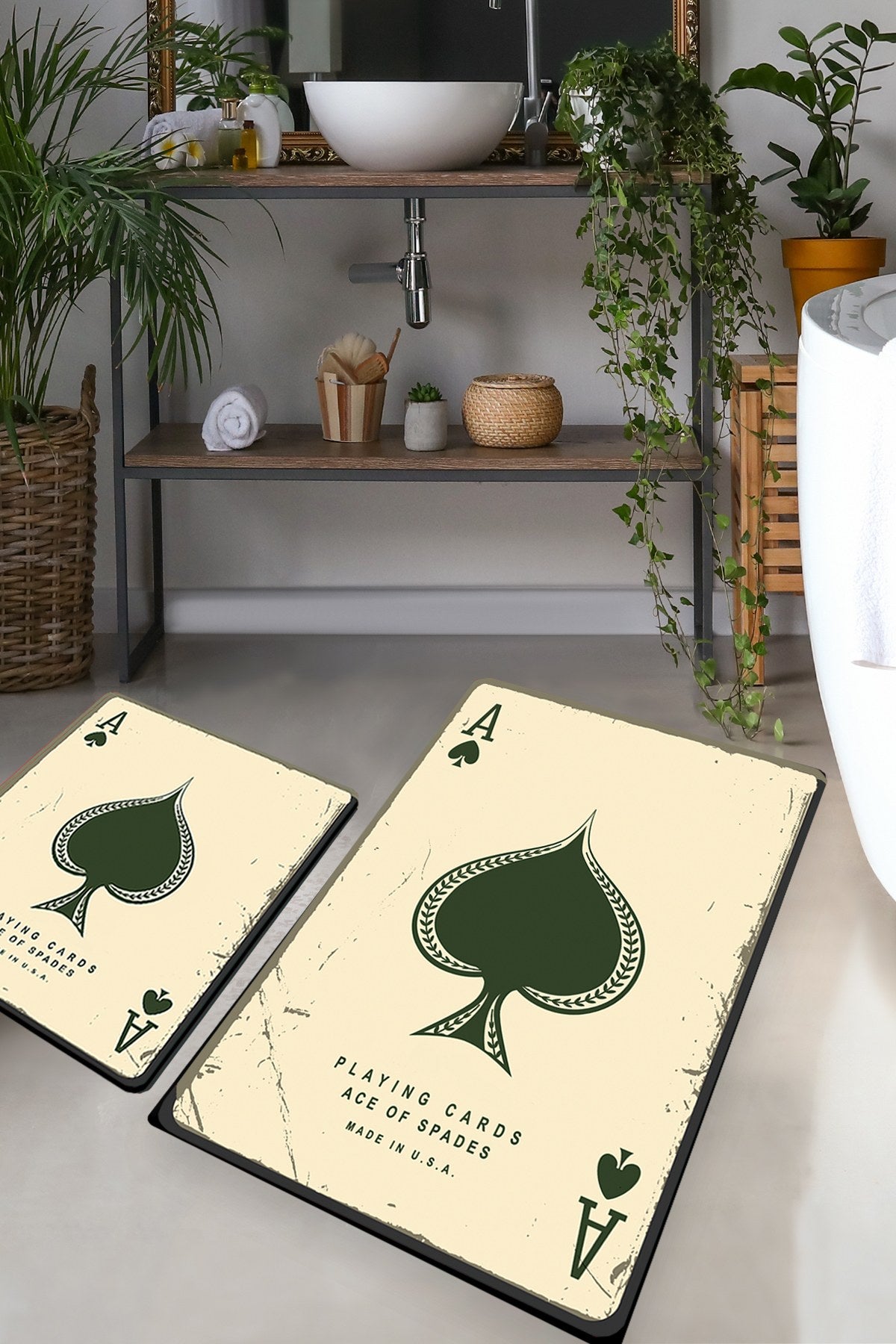 Kupaonske prostirke u setu (2 komada) Playing Cards