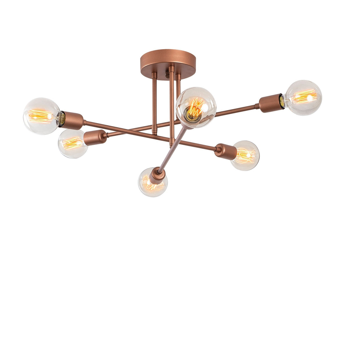 Stropna lampa FLOWER, bakar, metal, 64 x 640 cm, visina 30 cm,  E27 40 W, Flower - 173-AV