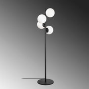 Podna lampa FAZE 115, crna, metal-staklo, 32 x 32 cm, visina 130 cm, promjer kugle 15 cm, duljina kabela 200 cm, 4 x E27 40 W, Faze-NT-115-1