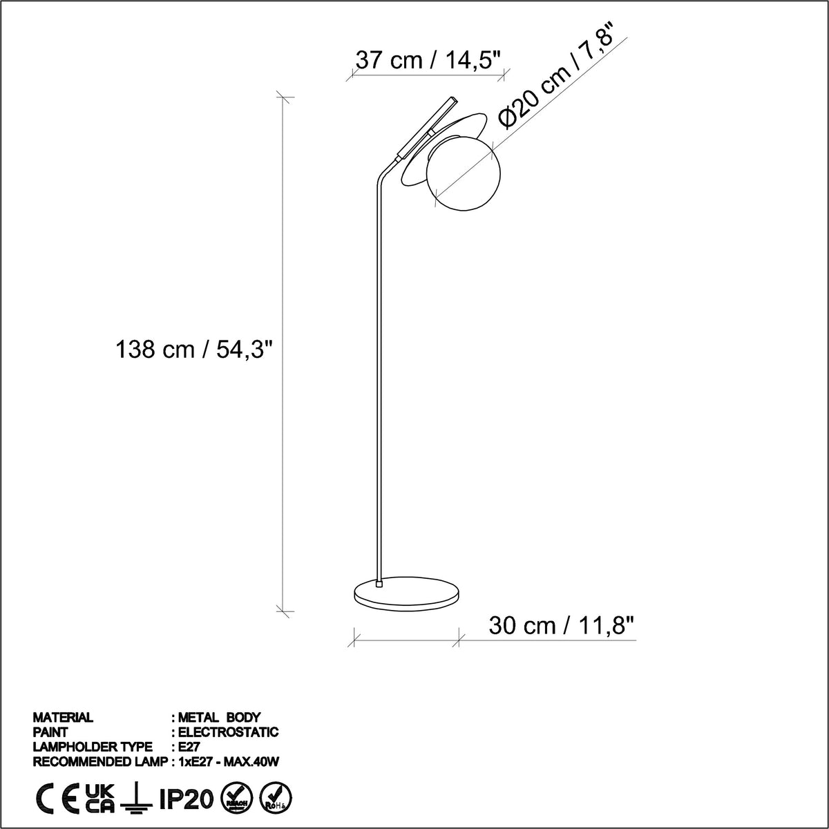 Podna lampa MELINA