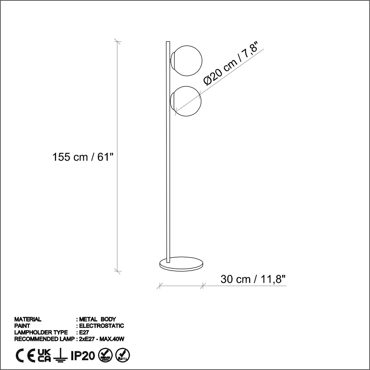Podna lampa KARSYN