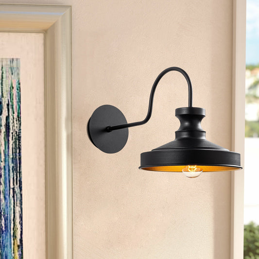 Zidna lampa BOAT crna, metal, 22 x 42 cm, visina 23 cm, E27 40 W, Berceste - 182BLACK-A