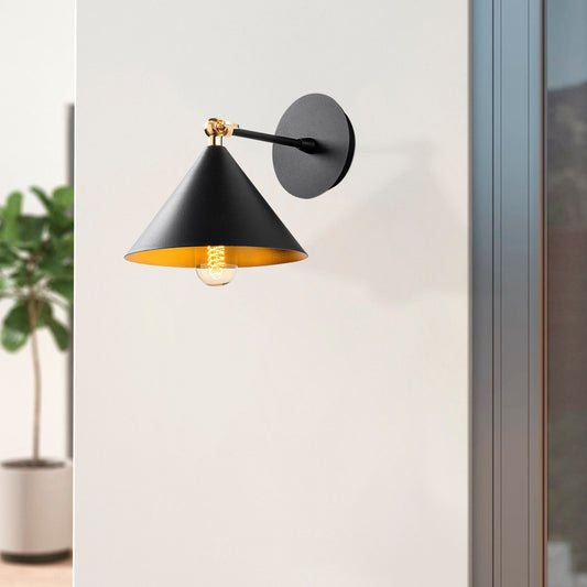 Zidna lampa BARCESTE BLACK, crna, metal, 19 x 26 cm, visina 20 cm, E27 40 W, Berceste - 185BLACK-A