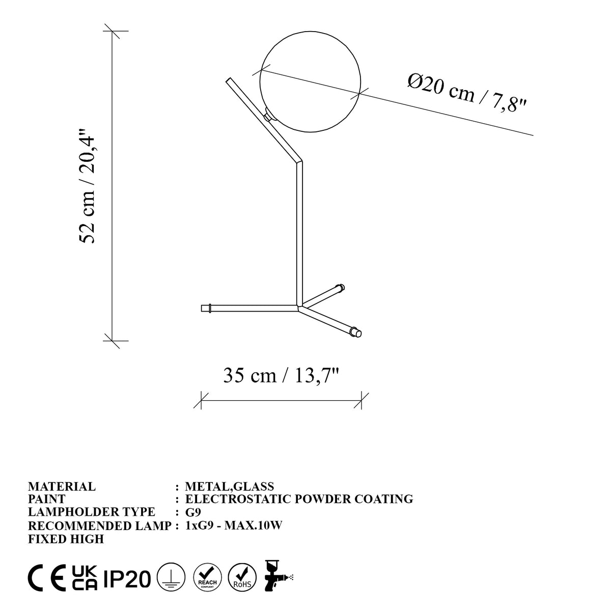 Stolna lampa Luminar - 14161