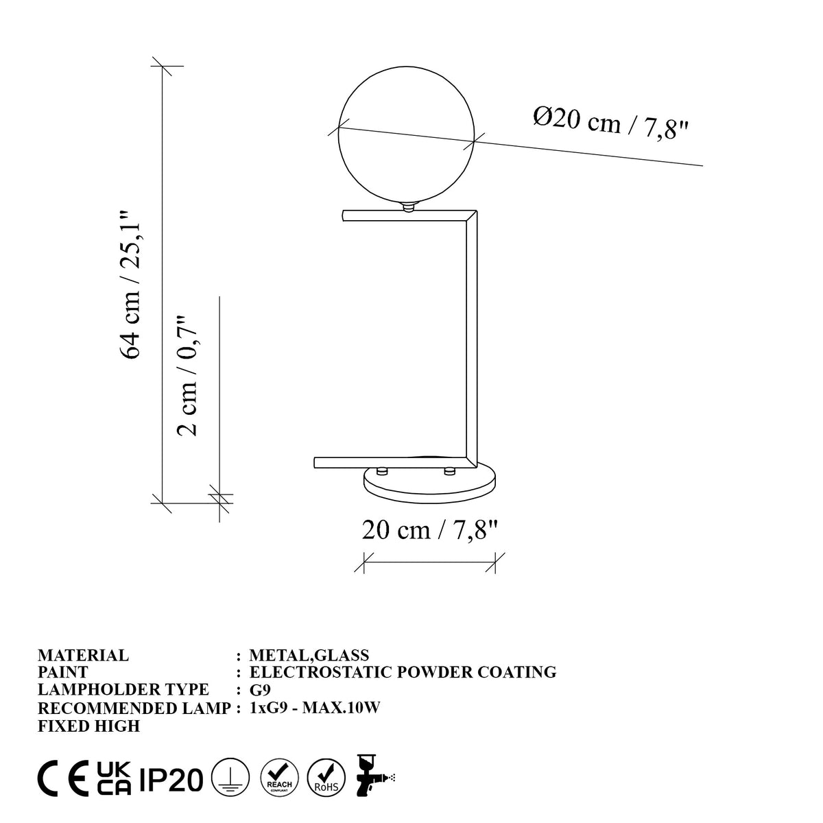 Stolna lampa Luminar - 14176