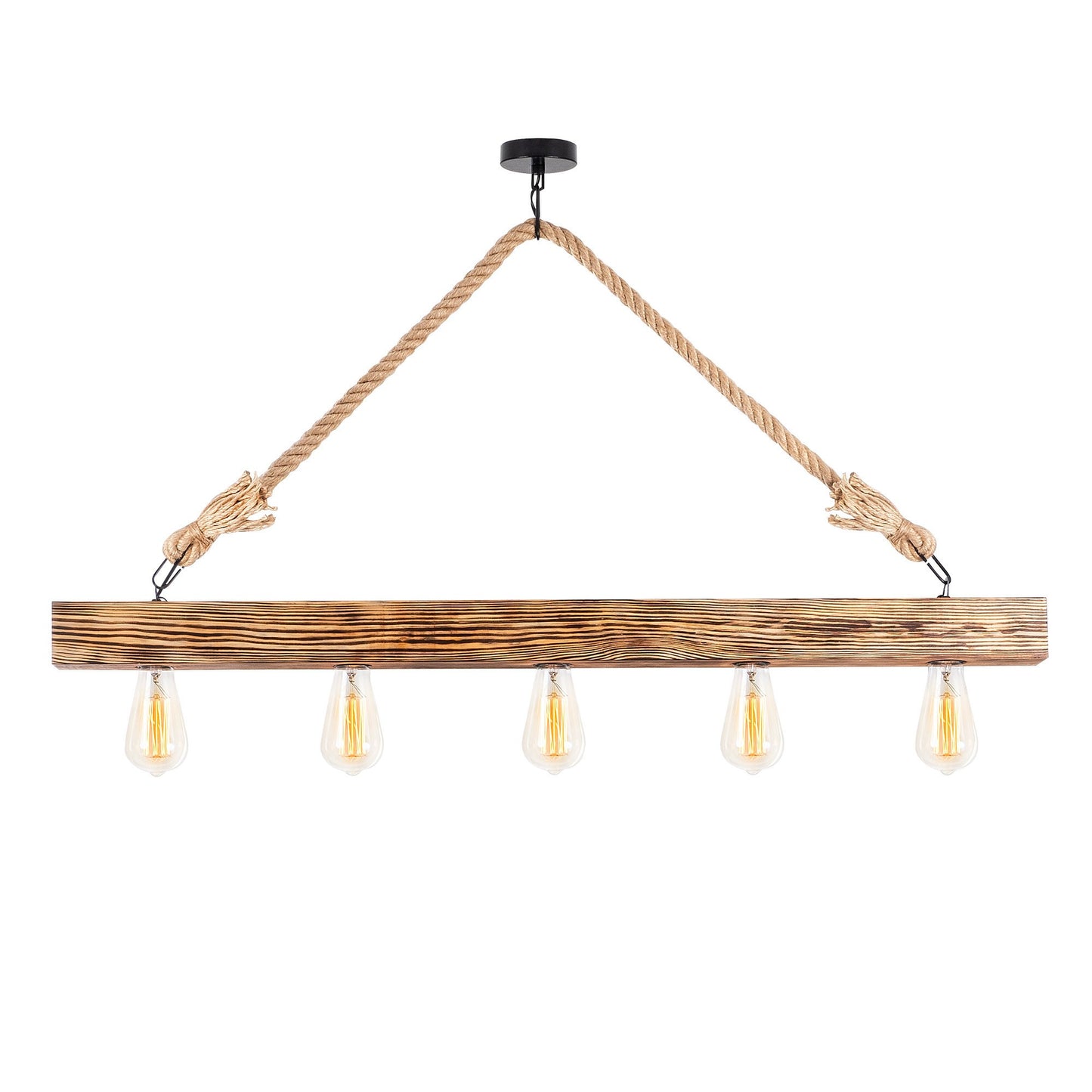 Vislica EREBOS 1, drvo, 100 x 7cm, visina 53 cm, 5 x E27 40 W, Erebos - 106-AV