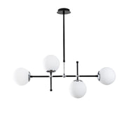 Visilica MY LEGEND 146, crno-bijela, metal, 90 x 15 cm, visina 67-82 cm, duljina kabela 90 cm, podesiva visina, 4 x E27 40 W, My Legend - 145-AV2