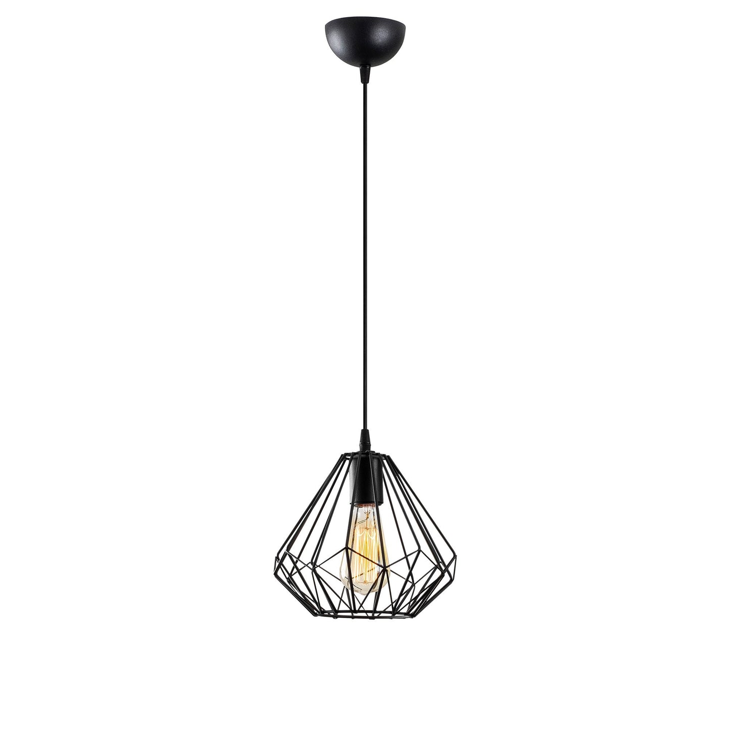 Vislica DIAMOND crna, metal, promjer 23 cm, visina 117 cm, podesiva visina, E27 40 W, Diamond - 704-S
