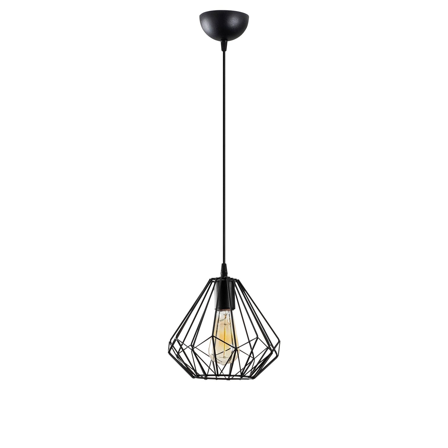 Vislica DIAMOND crna, metal, promjer 23 cm, visina 117 cm, podesiva visina, E27 40 W, Diamond - 704-S