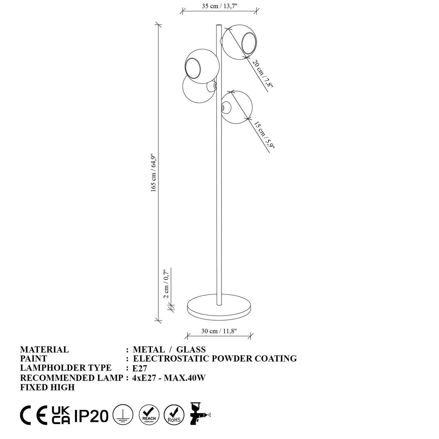 Podna lampa CARTER