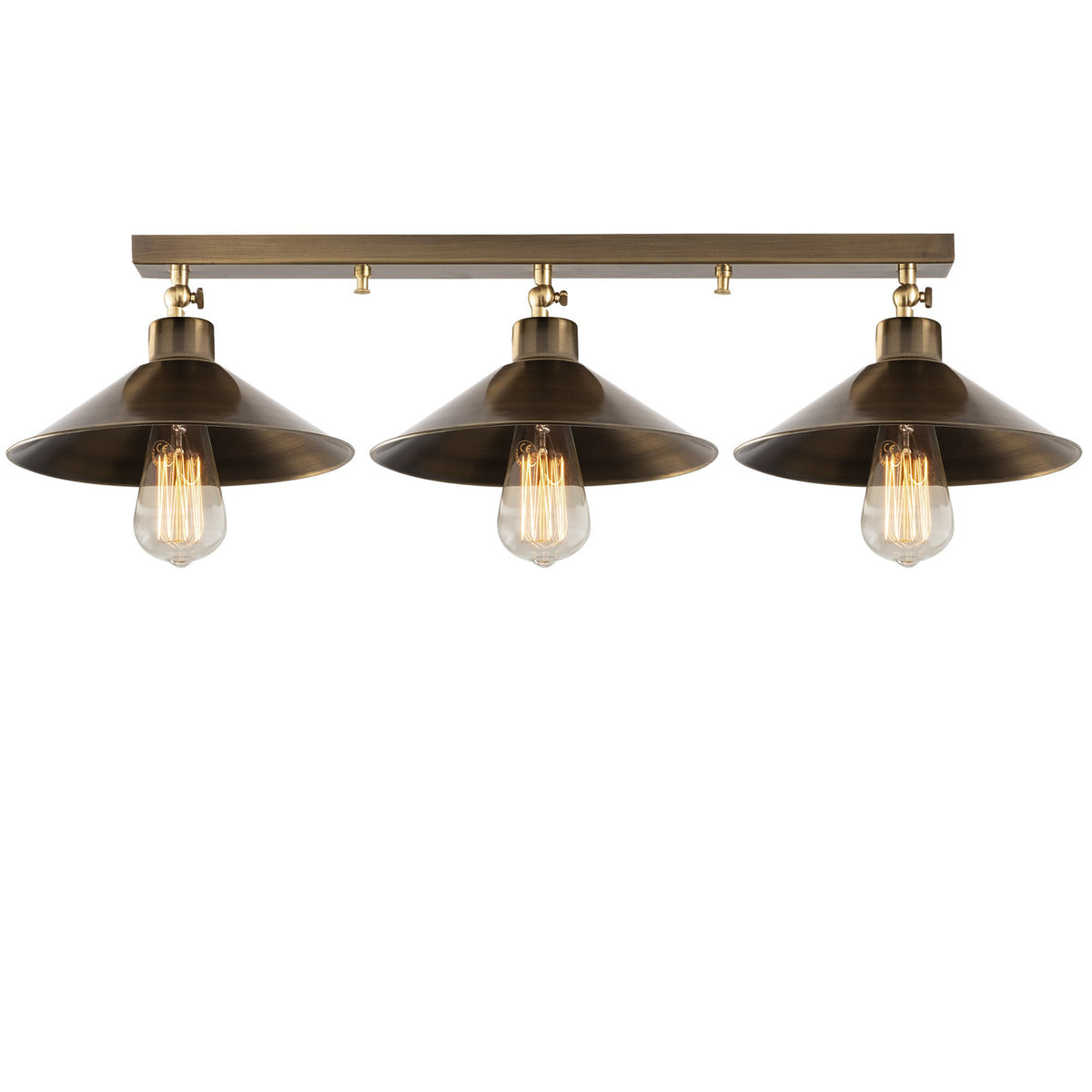 Stropna lampa BERCESTE 3 metalna vintage, promjer 45 cm, visina 17 cm, ukupne dimenzije 78 x 6 x 4 cm, 3 x E27 40 W, Berceste - N-661