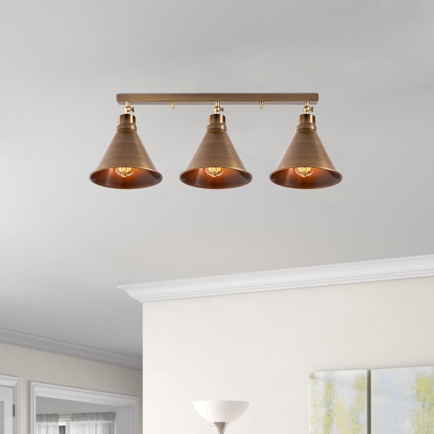 Stropna lampa VINTAGE, metalna 72 x 20 cm, visina 26 cm, E27 40 W, Berceste - N-678