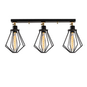 Stropna lampa OYLAT 2, metalna crna, 70 x 18 cm, visina 29 cm, 3 x E27 40 W, Oylat - N-1040