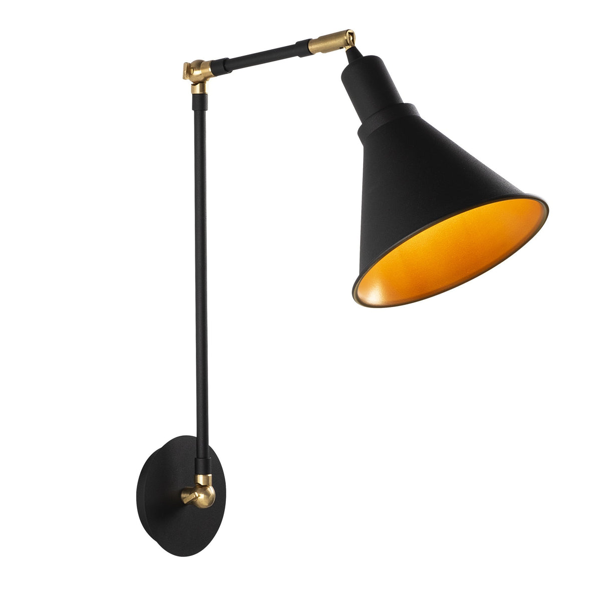 Zidna lampa BERCESTE crna, metal, promjer 20 cm, visina 56 cm, E27 40 W, Berceste - N-682