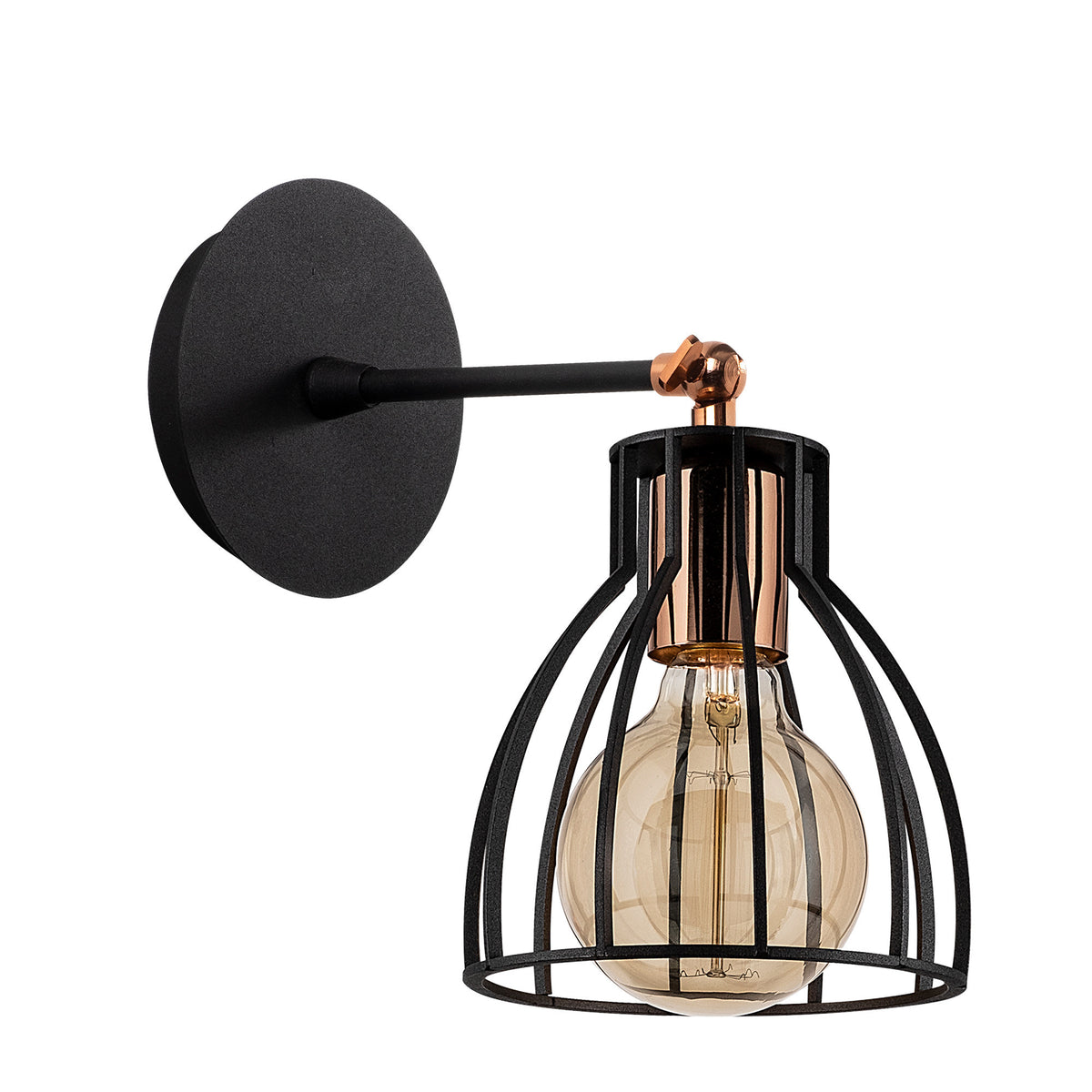 Zidna lampa KEMAH metalna crna 15*24 cm, e27 W40, Kemah - N-1238