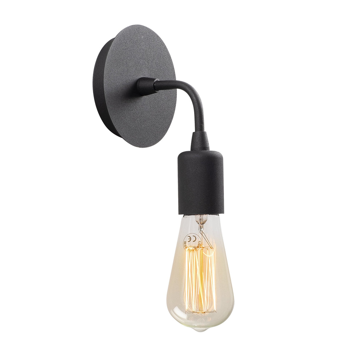 Zidna lampa HARPUT crna, metal, promjer 12 cm, visina 20 cm, E27 40 W, Harput - N-1322