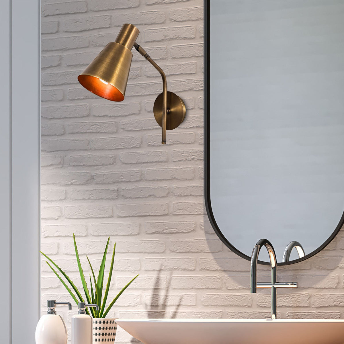 Zidna lampa SIVANI VINTAGE, metalna 14 x 36 x 40 cm, E27 W40, Sivani - MR-663