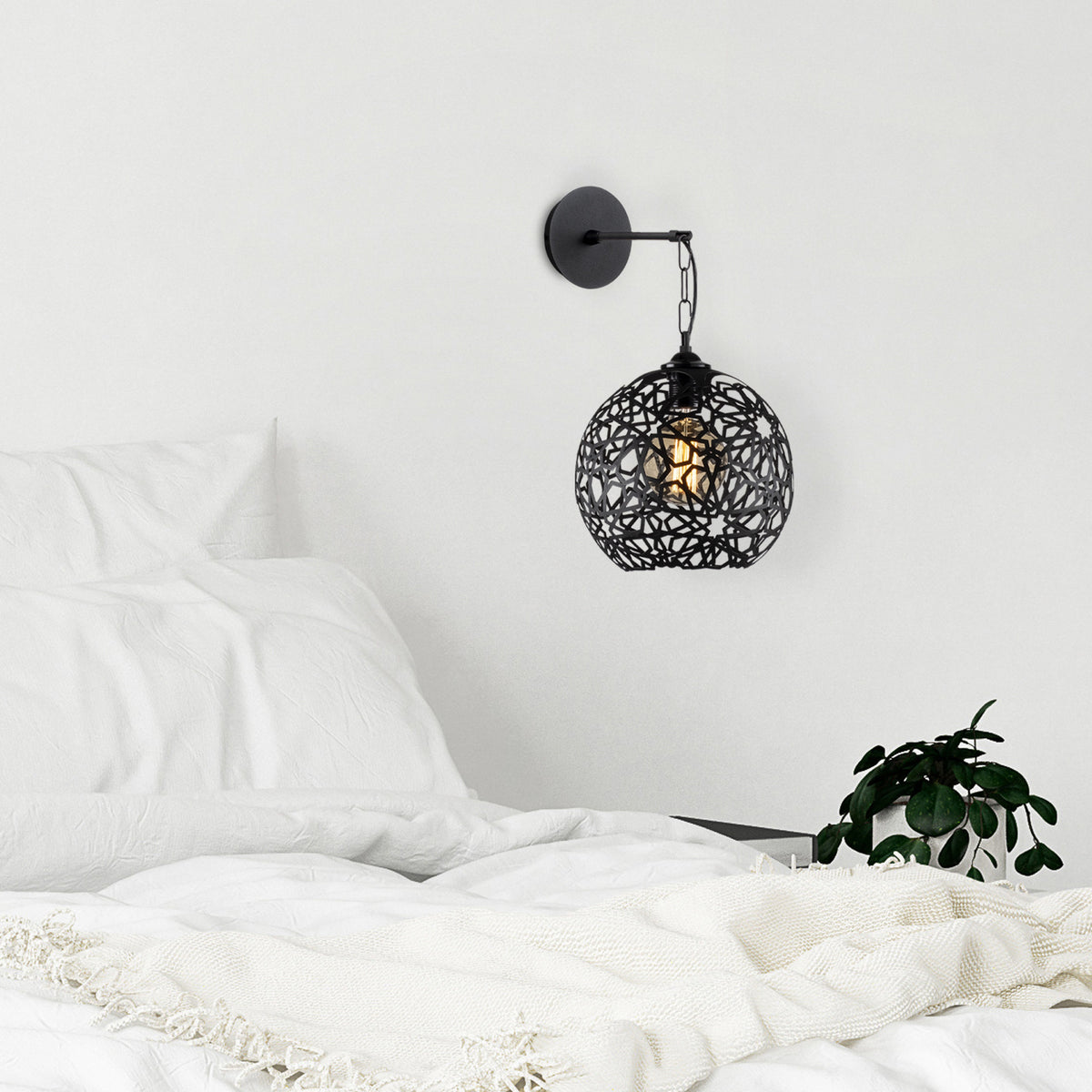 Zidna lampa FELLINI metalna crna 25 x 30 cm, E27 40 W, Fellini - MR - 710
