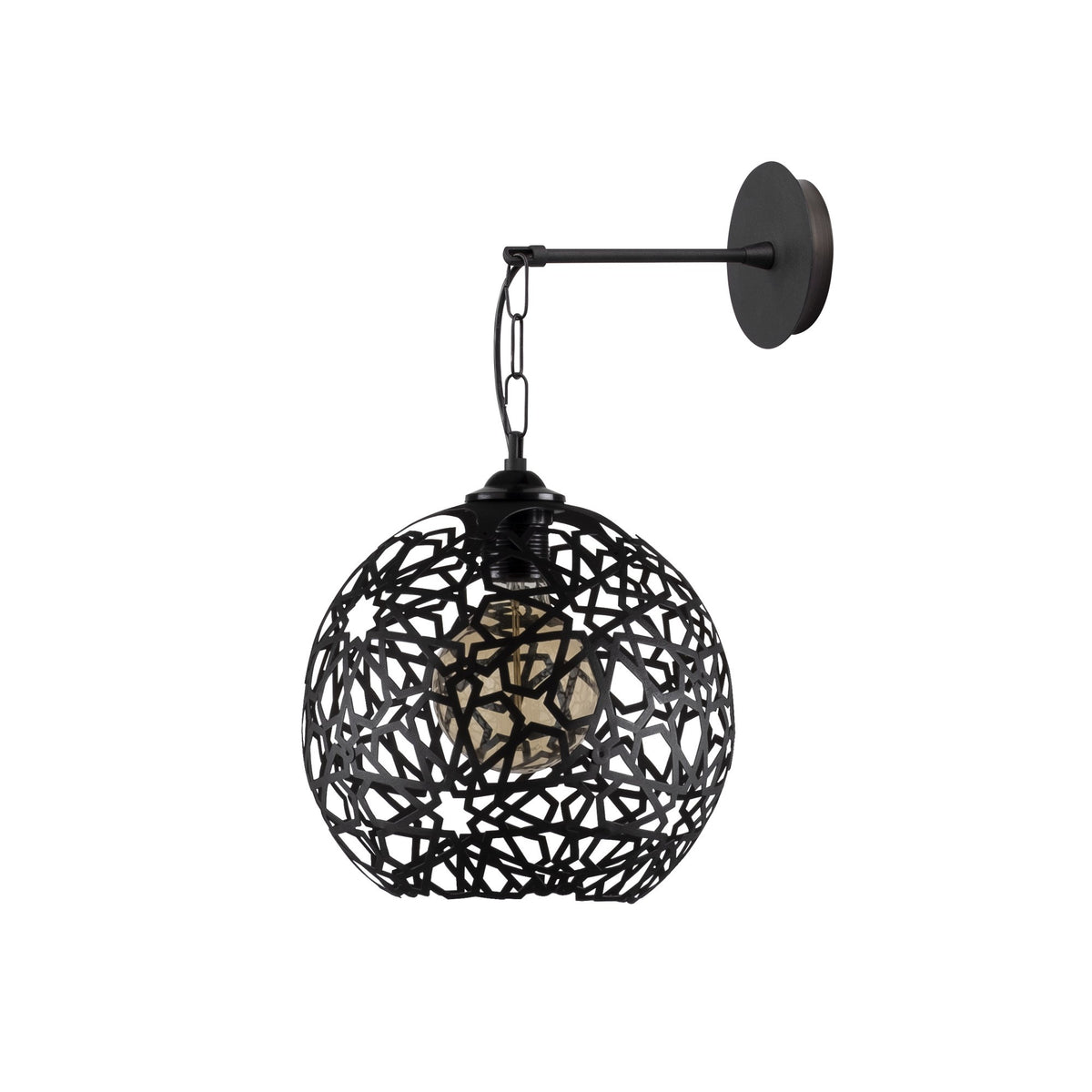 Zidna lampa FELLINI metalna crna 25 x 30 cm, E27 40 W, Fellini - MR - 710