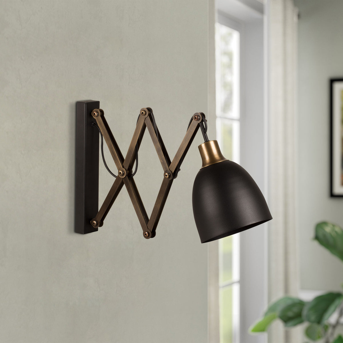 Zidna lampa STRECH 15 x (35–62) cm, podesiva, E27 40 W, Sivani - MR - 725