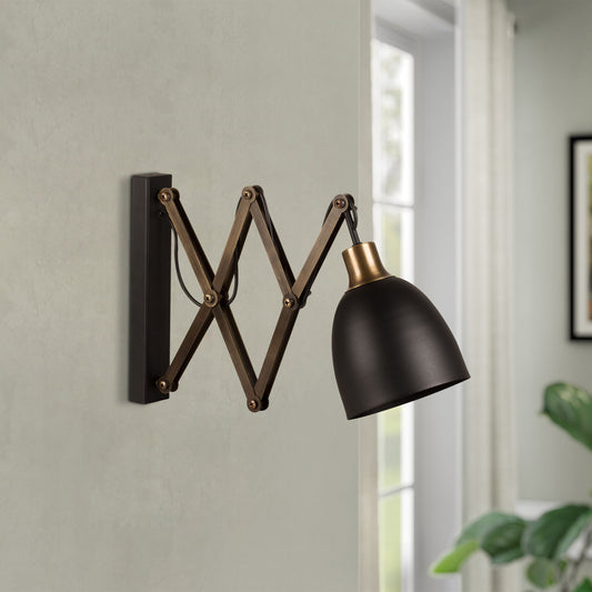 Zidna lampa STRECH 15 x ( 35 -62) cm, podesiva, E27 40 W, Sivani - MR - 725