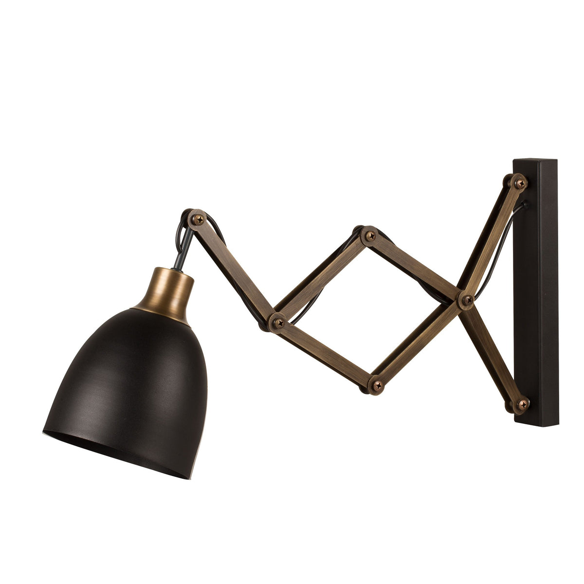 Zidna lampa STRECH 15 x (35–62) cm, podesiva, E27 40 W, Sivani - MR - 725