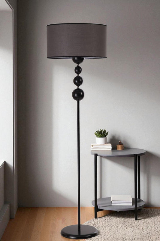 Podna lampa 238, siva, crna