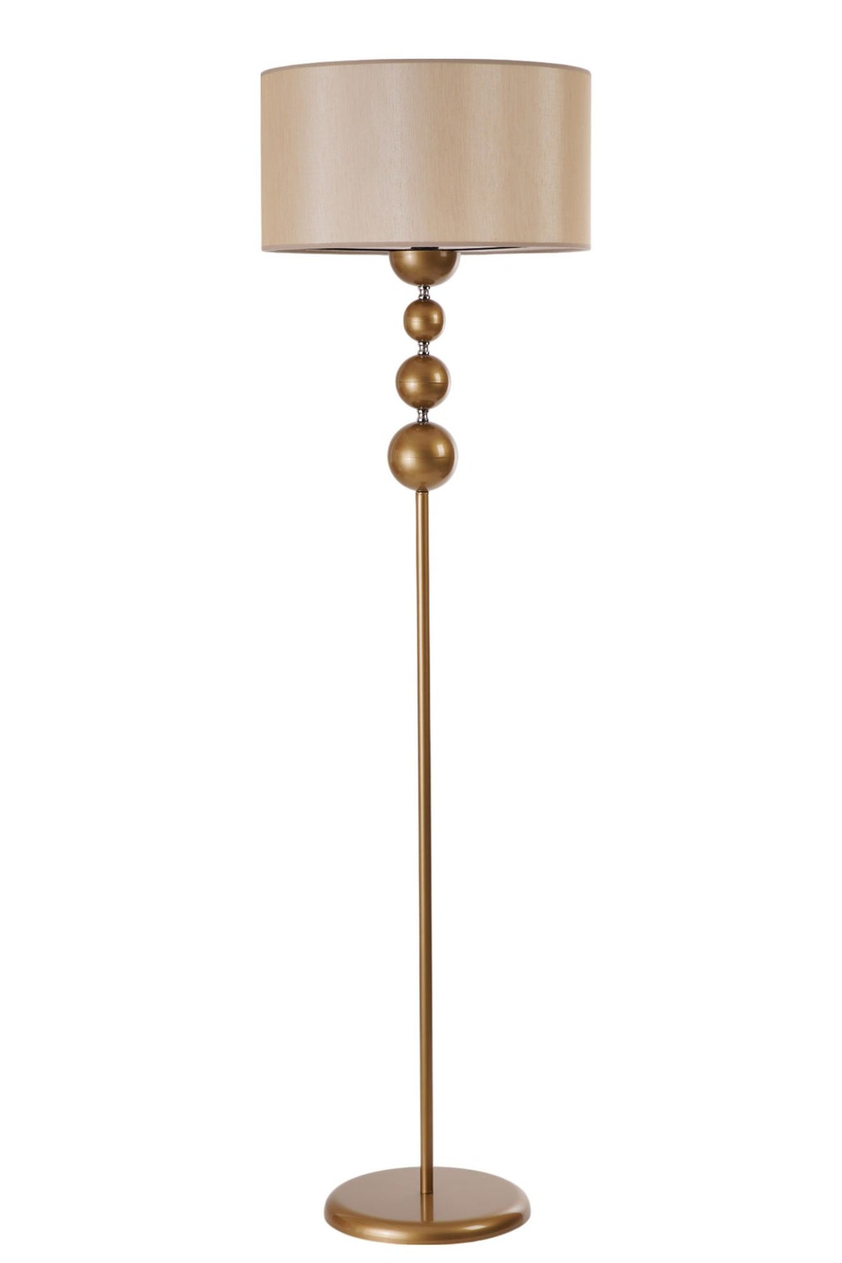 Podna lampa 252, bež, zlatna
