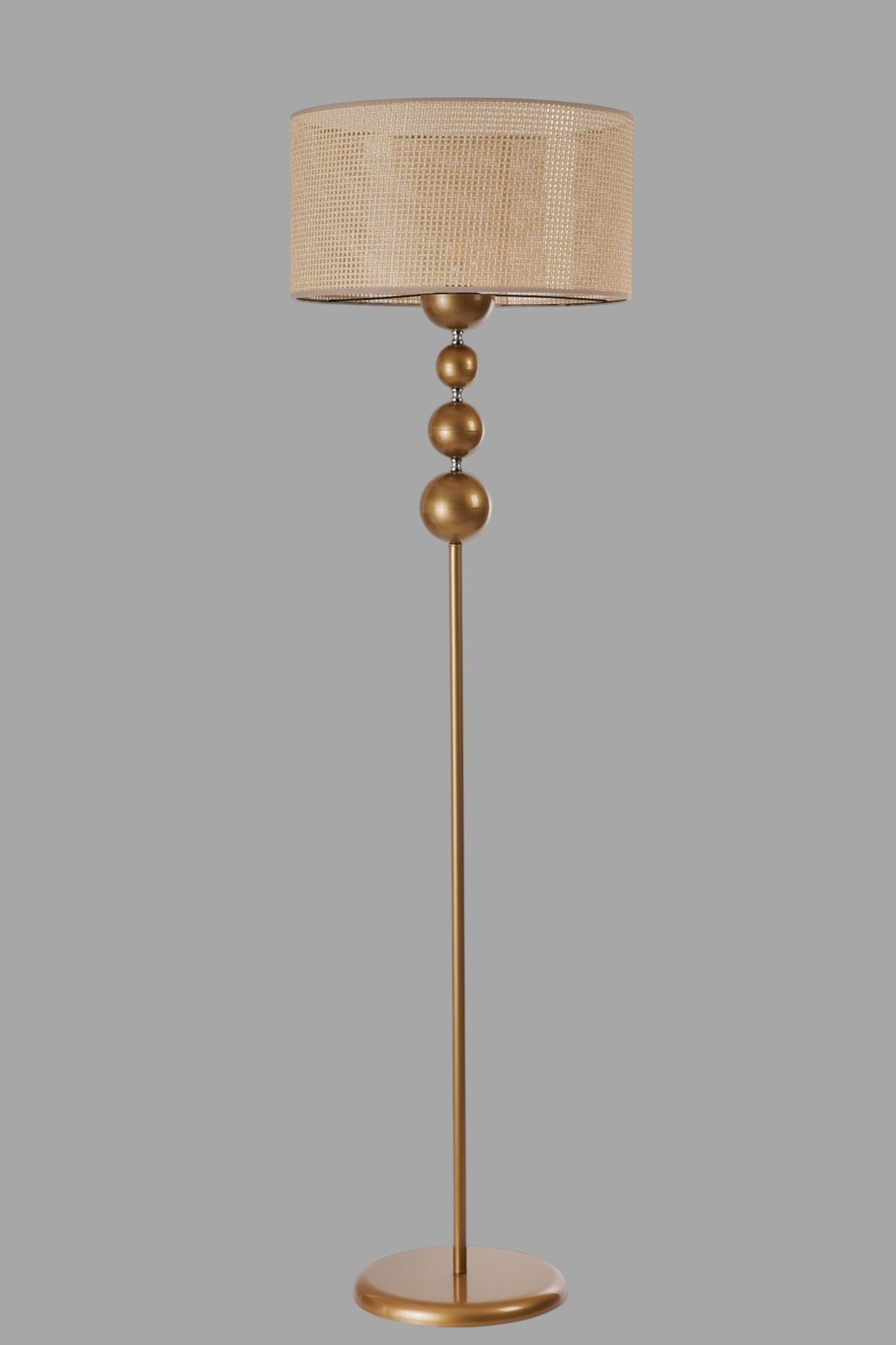 Podna lampa 269, bež, zlatna